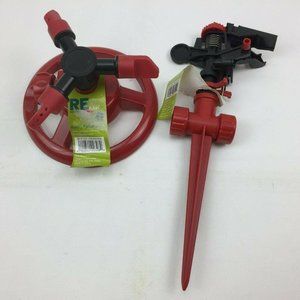 ReNew Rotary Spike Sprinkler Set Adjustable Nozzle